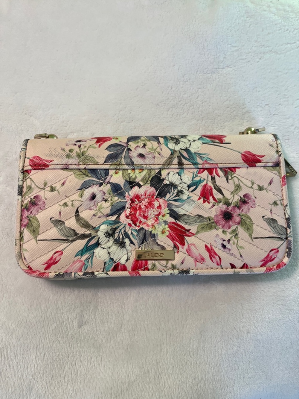 Aldo Floral Zip Wallet in Pink and Multicolor